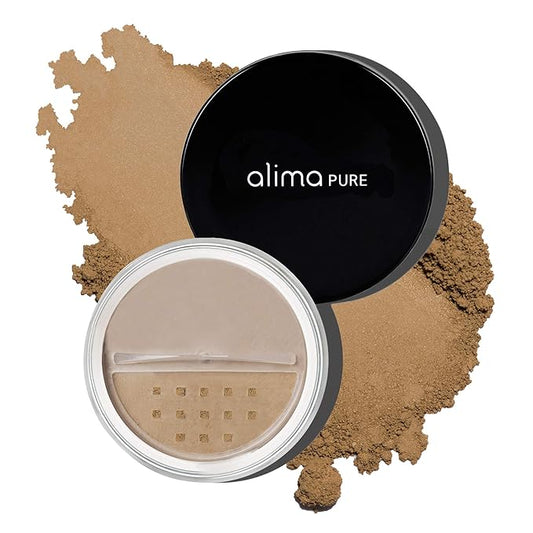 Alima Pure Matte Foundation Loose Mineral Powder Foundation Makeup, Loose Powder Makeup Oil Free Talc Free Powder, Natural Makeup Mineral Foundation Full Coverage Natural Foundation Powder .16 oz/4.5g