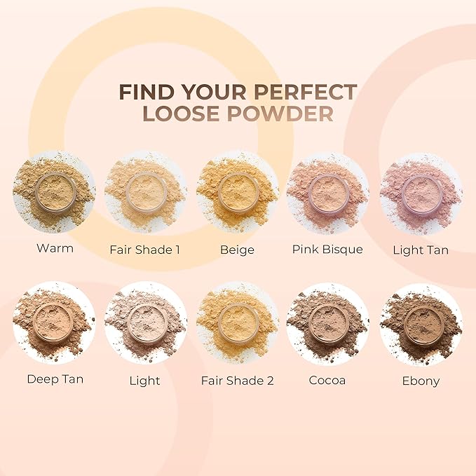 WARM FOUNDATION- Most Neutral Shade (5g Sample Size Jar) – Loose Mineral Foundation Powder – Matte Finish, Golden Undertone, Buildable Natural Coverage – SPF 30