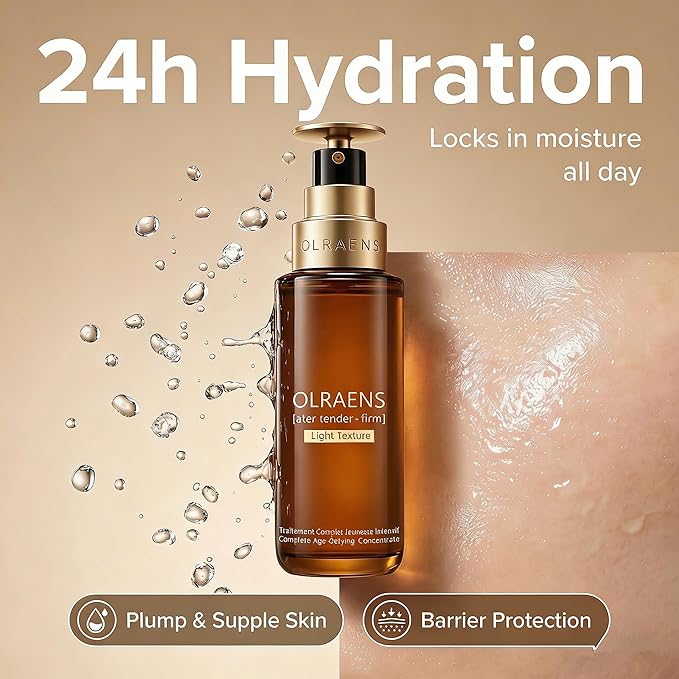 Olraens Double Anti Aging Face Light Naturium Serum | Visibly Firms, Smoothes, Boosts Radiance, and Refines Pores | 24H Hydration | All Skin Types -1.6Fl.Oz / 50mL