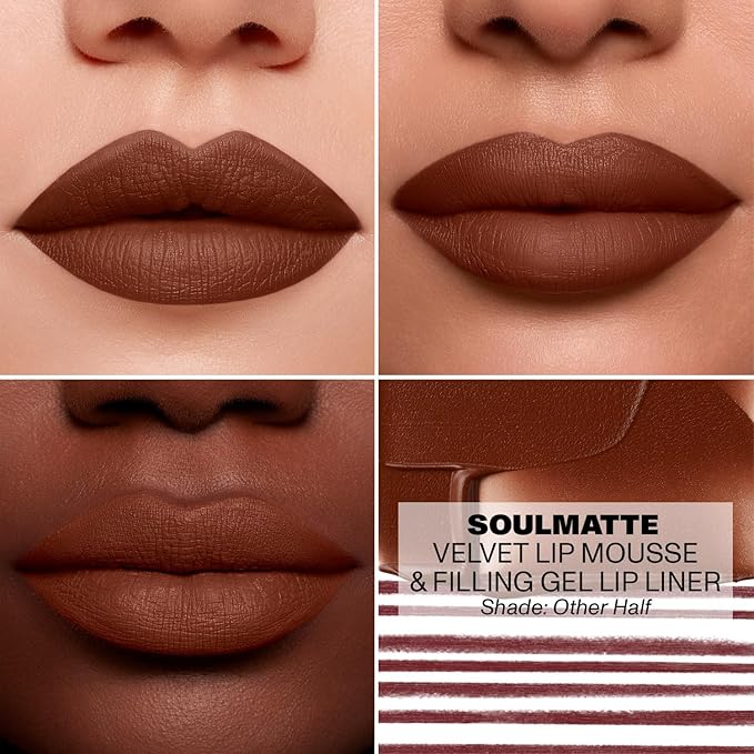 Morphe Soulmatte Velvet Lip Mousse - Air-Whipped Matte Lipstick for Women with Vitamin E to Hydrate, Soften & Smooth - Provides Long Lasting & Velvety Formula - Other Half (0.13 Fl Oz)