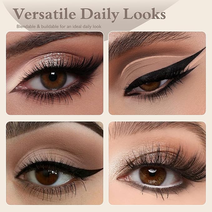 Matte Eyeshadow Palette 2 PCS, White Nude Brown Eye Shadow Palettes Nude Neutral Eyeshadow for Women, Smooth Powder Lightweight Blendable sombras para ojos Compact Daily Eyes Makeup, Set C