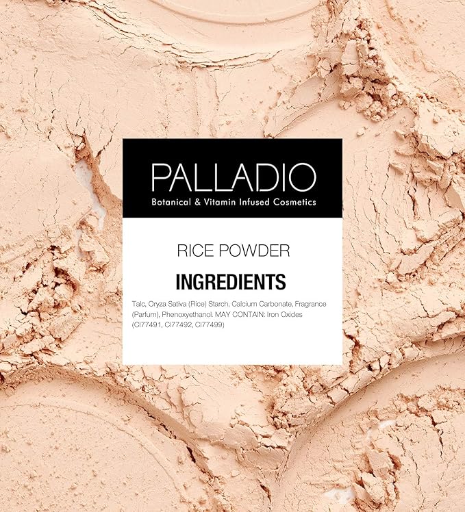 Palladio, Pressed Rice Powder, Natural, 0.26 Ounce