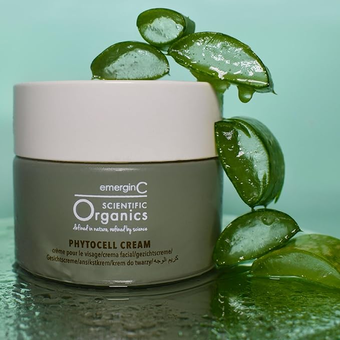emerginC Scientific Organics Phytocell Anti-Aging Cream - Facial Moisturizer with Plant Stem Cells for Radiant Complexion and Skin Protection (1.7 oz, 50 ml)