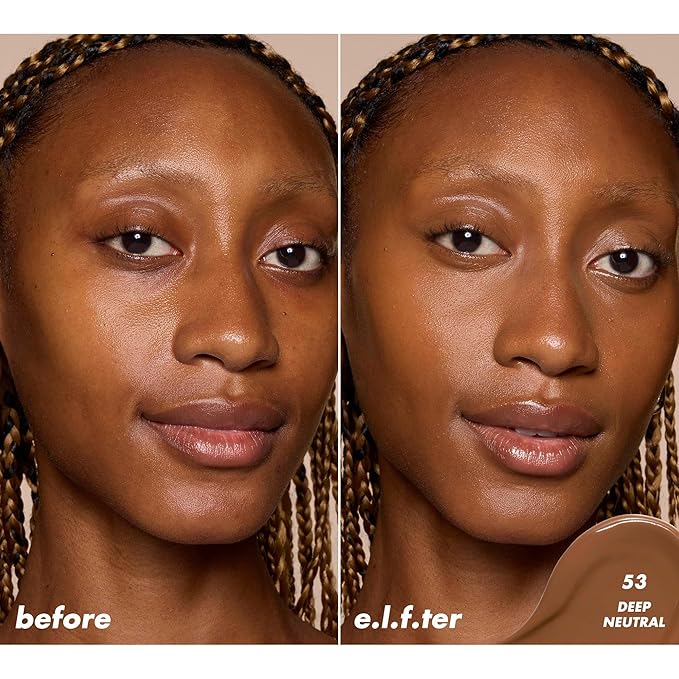 e.l.f. Soft Glam Satin Concealer, Medium Coverage For Blemishes & Under-Eye, Crease-Resistant, Long Lasting, Vegan & Cruelty-Free, 53 Deep Neutral