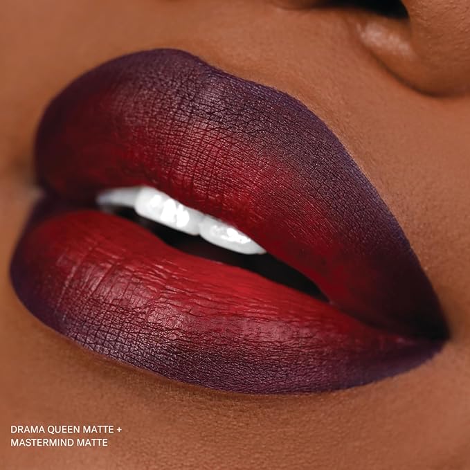 The Lip Bar - Nonstop Liquid Matte Lipstick, Drama Queen (Deep Eggplant) - High Pigment - One Swipe - Long Lasting - Jojoba Oil & Vitamin E - Vegan & Cruelty Free - Makeup & Cosmetics - .24 fl oz