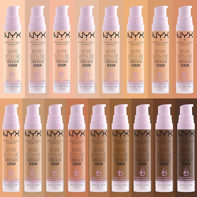 NYX PROFESSIONAL MAKEUP Bare With Me Concealer Serum, Concealer Makeup For Up To 24Hr Hydration - Vanilla