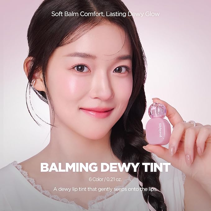 lilybyred Balming Dewy Tint | Korean Semi-Glow Lip Stain, Velvet to Soft Glow Texture, Sheer Buildable Color, Moisturizing & Lightweight, Natural Flush Look, Non-Sticky, 0.21 oz. (04 Romantic Berry)