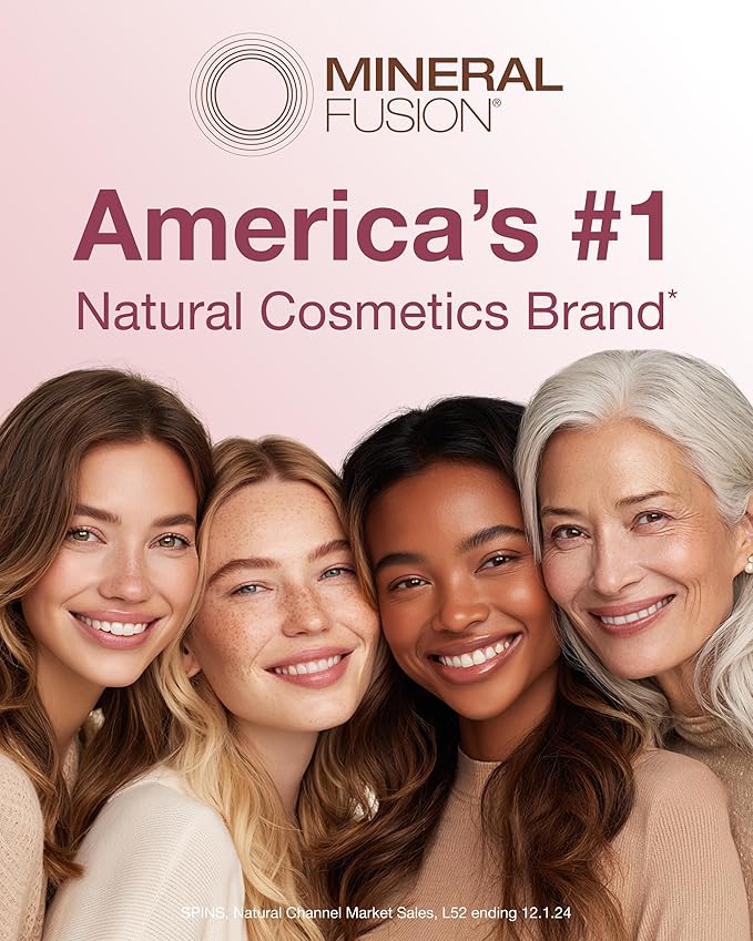 Mineral Fusion Pressed Powder Foundation - Matte Finish Face Powder for Fair-Medium Skin with Pink/Red Undertones - Age Defying Natural Makeup - Talc Free, Vegan, Hypoallergenic (Cool 2)