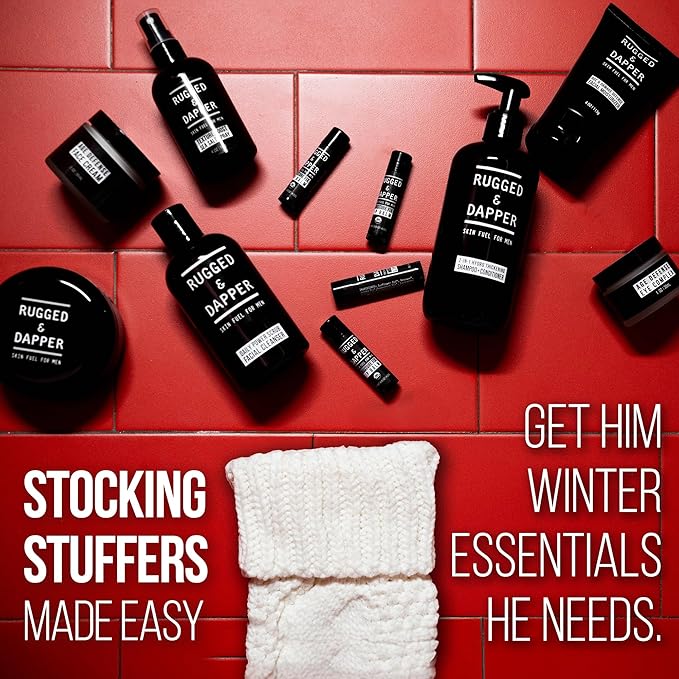 RUGGED & DAPPER Daily Duo Skincare Set for Men | Includes Age + Damage Defense Moisturizer & Daily Power Scrub Face Wash