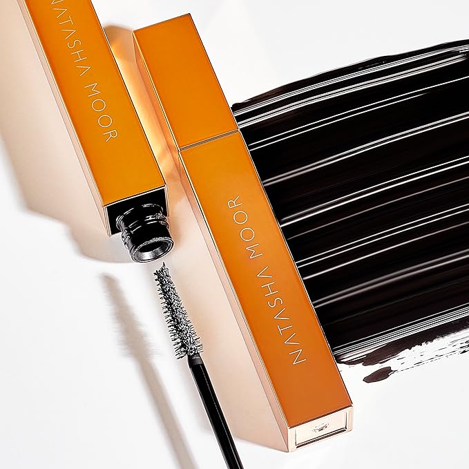 NATASHA MOOR "Moor Power" Black Mascara - Luxurious Volumizing, Lengthening, & Darkening Formula - Waterproof & Smudge-Proof - Eye Makeup Mascara - Cruelty-Free Clean Beauty for Long-Lasting Results
