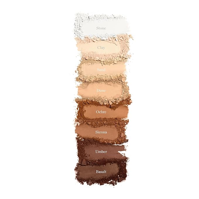Ogee Sculpted Skin-Perfecting Makeup Setting Powder - Sand - FULL SET (Case & Refill) - Lightweight Powder Foundation Made with 70% Organic Ingredients