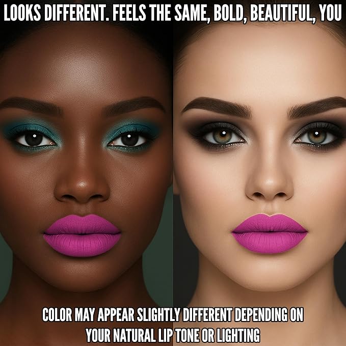 Mynena Bright Cool Pink Matte Liquid Lipstick | Long-Lasting Comfort Matte | Smudge-Proof Transfer-Resistant | Full Coverage Non-Drying | Vegan & Cruelty-Free | All-Day Wear Lip Color | Rosa