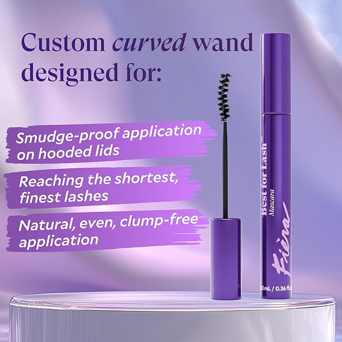 Best for Lash™ Mascara for Women Over 40 – Volumizing, Lengthening & Lifting Peptide Mascara with Vitamin B5 – Smudge-Proof, Flake-Resistant, Gentle Washable Formula, Brown