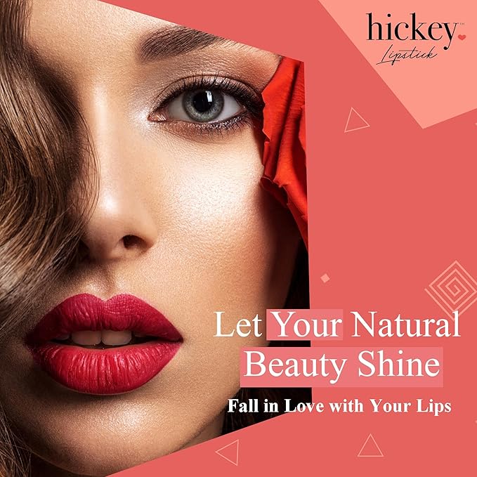 Hickey Lipstick Walk of Shame & Mile High Organic Lipstick Refills - Long Lasting Lipstick for Women - Moisturizing Shades in Hot Pink & Perfect Red, Gluten-Free & Vegan with Highly Pigmented