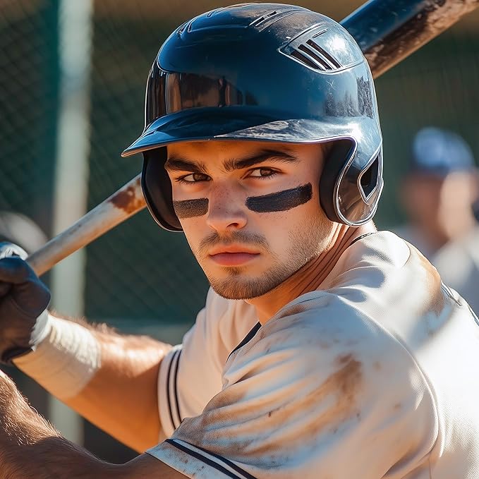 Cannon Sports Face Body Paint Stick for Football Baseball Softball Lacrosse Hockey - Sweatproof, Long-Lasting, Anti-Glare (Black)