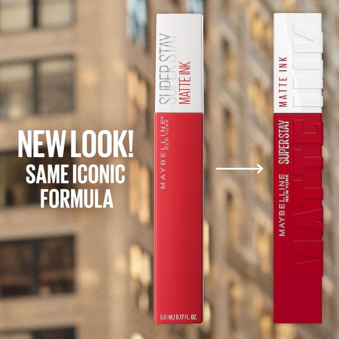 Maybelline Super Stay Matte Ink Liquid Lipstick Makeup, Long Lasting High Impact Color, Up to 16H Wear, Artist, Deep Pink, 1 Count, Packaging May Vary