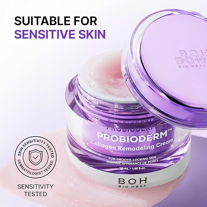 BIOHEAL BOH Probioderm™ Collagen Remodeling Cream 1.69 fl oz (50 ml) | Pore Tightening Cream with 150,000 Collagen Capsules for Firmness & Smooth Texture | Lightweight Moisturizer for Flawless Skin