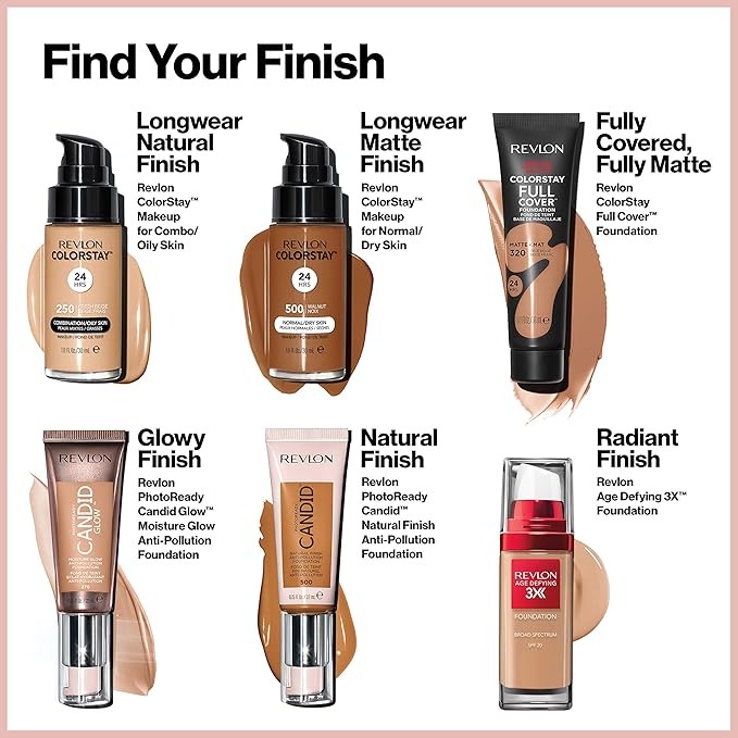 Revlon ColorStay Full Cover Longwear Matte Foundation, Heat & Sweat Resistant Lightweight Face Makeup, Natural Tan (330), 1.0 oz