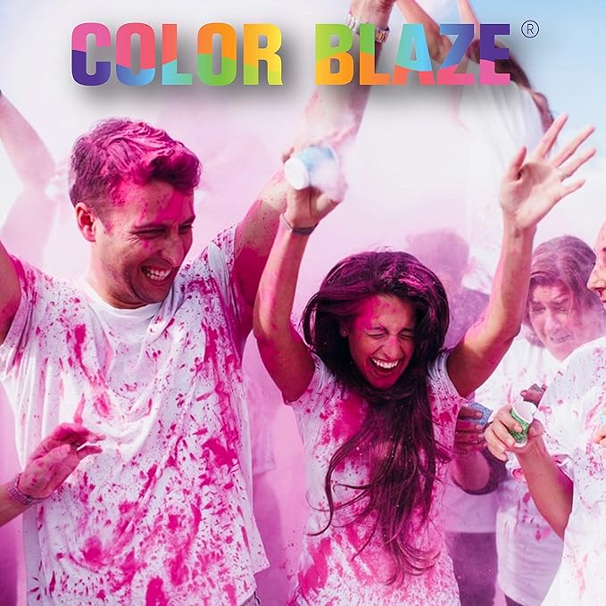Color Blaze Baby Gender Reveal Color Powder Packets - 75 g Each - 10 Packs of Pink Colored Powder for Girl - For Car & Motorcycle Burnout, Exhaust, Color Toss, Photoshoot, Party & Festival - Pink