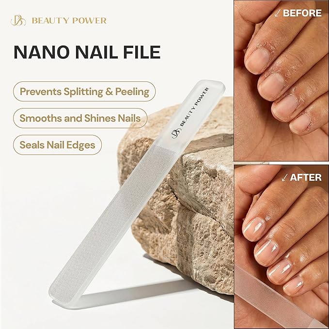 9 in 1 Professional Manicure Pedicure Set - Stainless Steel Nail Clippers, Nano File, Cuticle Nipper, Scissors, Tweezers, Travel PU Leather Case for Men & Women - Gift Ready Brown New