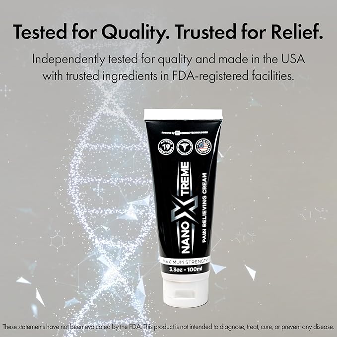 Pain Relief Cream – Fast-Acting Topical for Muscle, Joint & Nerve Deep-Absorbing, Long-Lasting Formula with Natural Ingredients – Cooling Sensation – 3.3oz Tube – Made in USA