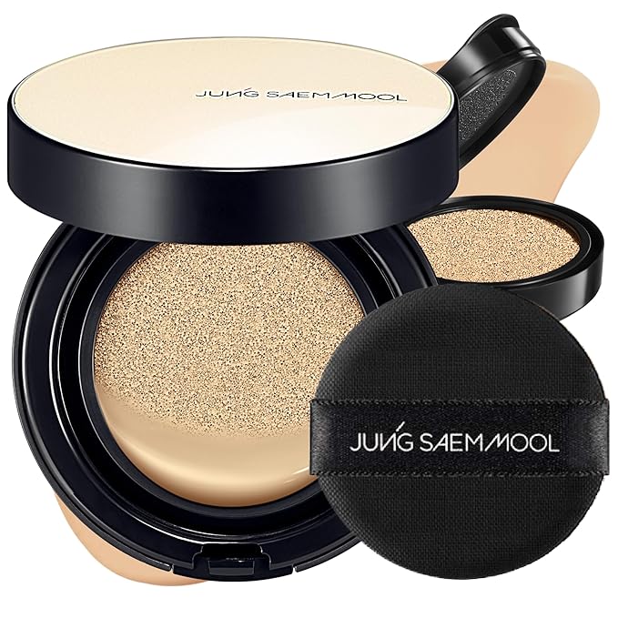 JUNG SAEM MOOL [ SPF ] Essential Skin Nuder Cushion (19 Light) | Refill Included (0.98 Fl Oz) | SPF50 Broad Spectrum | Natural Finish | Makeup Artist Brand