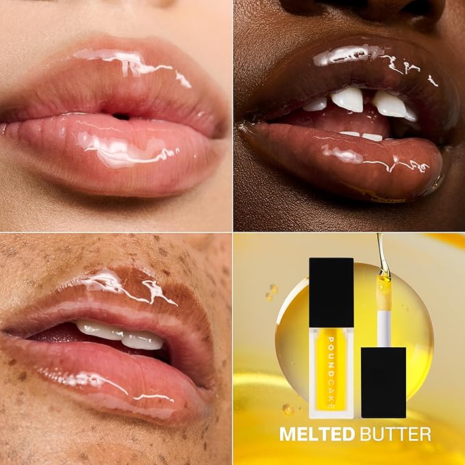 POUND CAKE Cake Theory: Lip Tone Equalizing Oil | For Enhanced Lip Color | Hydrating and High-Shine Blurring Lip Oil with Yellow Tint | Clean, Vegan, and Moisturizing Formula – 0.23 oz, Melted Butter