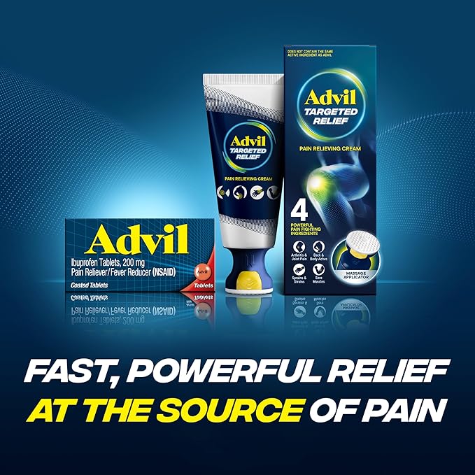 Advil Pain Reliever and Fever Reducer, Pain Relief Medicine with Ibuprofen 200mg for Joint Pain, Muscle Ache and Minor Arthritis Pain Relief - 200 Coated Tablets with Easy Open Arthritis Cap
