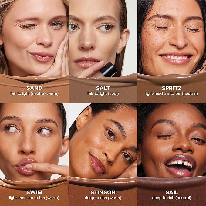 Saie Dew Bronze - Hydrating Liquid Bronzer Stick For a Sun Kissed Glow - Liquid Contour Stick Infused with Nourishing Skin Care Ingredients - Sculpted Face Makeup Essential - Sail (0.4 oz)