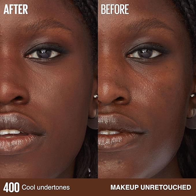 Maybelline Super Stay Lumi-Matte Foundation, Lightweight and Buildable Full Coverage Foundation Makeup For Up To 30HR Wear, 400, 1 Count