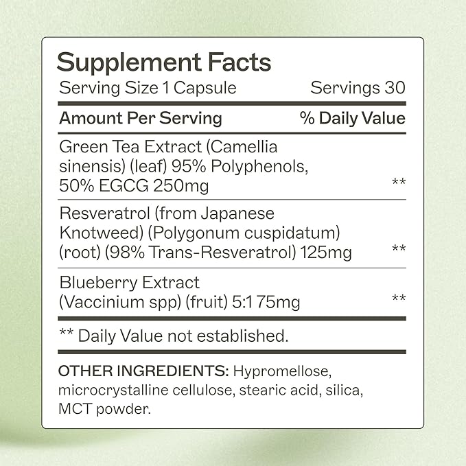 Amy Myers MD Resveratrol Supplement - Supports Cellular Health, Antioxidant Defense & Healthy Aging - Red Wine Extract - Gluten-Free - 30 Capsules (30 Servings)