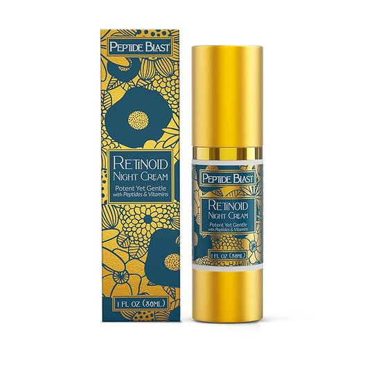 Peptide Blast Retinoid Night Cream – 2% Granactive Retinoid with Peptides, Snow Mushroom & Hyaluronic Acid – Gentle Night Moisturizer for Dry or Sensitive Skin