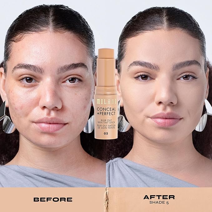 Milani Conceal + Perfect - Skin Tint Stick, Blur Out Tinted Moisturizer Makeup, Shade 05