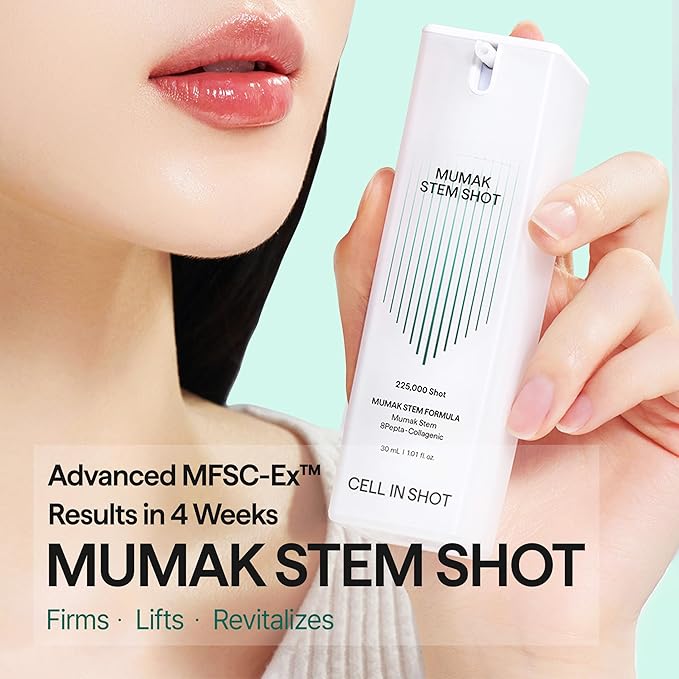 Mumak Stem Shot – Skin Lifting and Elasticity Booster – MFSC® Stem Cell Anti-Aging Serum for Face Wrinkles and Firmness, 1.69 fl.oz. (30 ml)