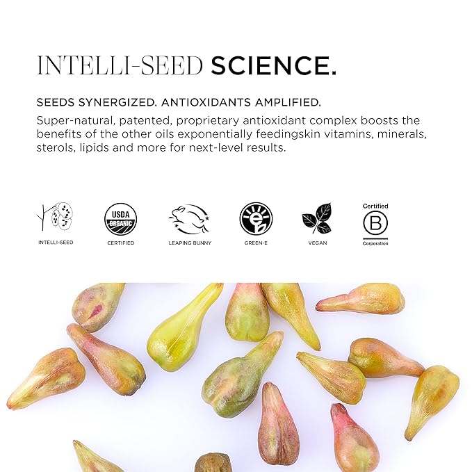 Intelligent Nutrients Liquid Green Face Oil - Lightweight Organic Facial Oil for Radiant Skin, Hydrating Oil Visibly Plumps Skin - Vegan - 1 Oz