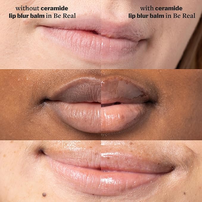 Cocokind Ceramide Lip Blur Balm, Be Real - Clear Hydrating Lip Balm with Ceramides & Peptides, Made for Sensitive Skin & Lips, Unflavored & Fragrance-Free - 6 pack