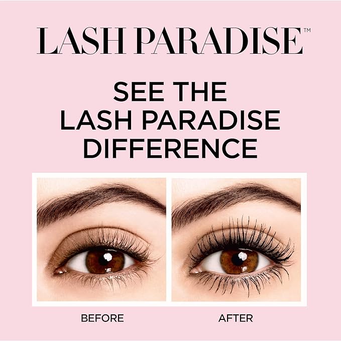 L'Oreal Paris Voluminous Lash Paradise Waterproof Mascara, Volumizing, Lengthening and Thickening Eye Makeup For Fuller-Looking Lashes, Black, 0.25 Fl Oz