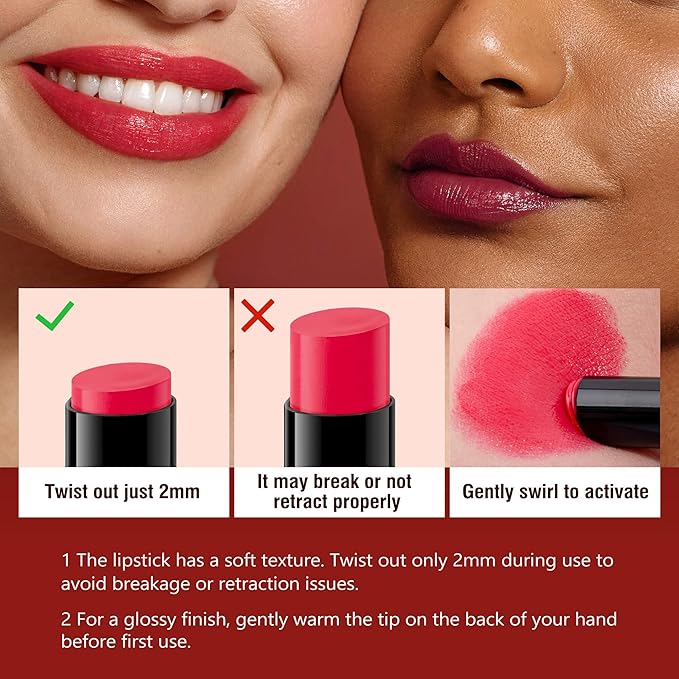 Moisture Soft Pink Lipstick – Hydrating Lip Balm for Dry, Cracked Lips, Weightless Creamy Lip Color with Vitamin E, Hydrasmooth, Glossy Juicy Finish, Long Lasting for Women (Pastel)