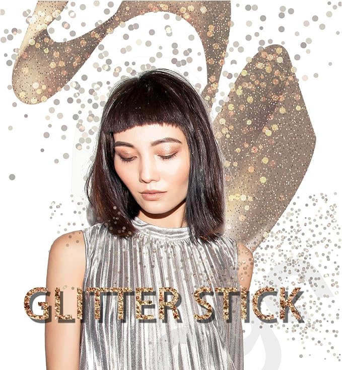 Body Glitter Stick, Face Glitter Body Gel Sequins, Mermaid Glitter Stick Shine Hair Eyeshadow Face Body Glitter Concerts Music Festivals Christmas Halloween Party Looks Sparkle Shimmer Makeup (Green)