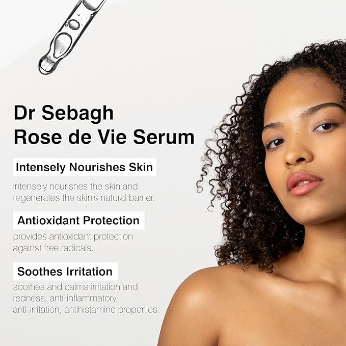Dr Sebagh Rose de Vie Serum - 0.17 fl oz - Award-Winning Nourishing Anti-Aging Formula - Use with Dry, Mature, or Sensitive Skin - Designed to Soothe Redness & Irritation - Regenerating & Invigorating