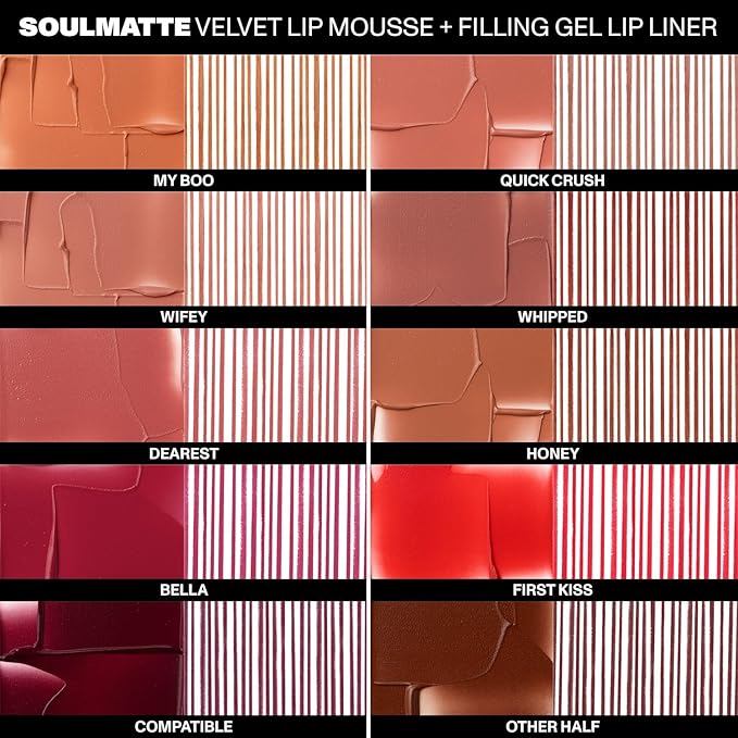 Morphe Soulmatte Velvet Lip Mousse - Air-Whipped Matte Lipstick for Women with Vitamin E to Hydrate, Soften & Smooth - Provides Long Lasting & Velvety Formula - My Boo (0.13 Fl Oz)