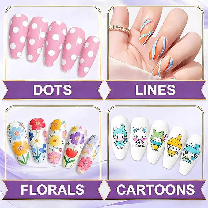 12 Colors Nail Art Pens Set,Nail Art Markers for Gel Nails,Fine Tip Nail Art Pen 0.5mm,Drawing Painting Liner Brush for DIY Nail Art Drawing Painting Tools(C-3 Sets)