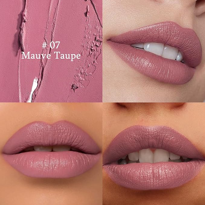 Hydrating Lipstick Cream Lip Crayon, Moisturizing Long-lasting Waterproof Stick for Women, High-Pigment Smooth Lip Liner & Tinted Lip Balm in One, Buildable Color with Natural Gloss Finish, 07