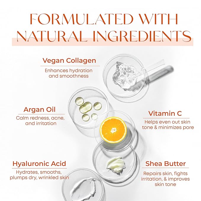 Skin 2.0 Vitamin C & Collagen Face Moisturizer – Hydrating Anti Aging Cream for Smooth & Radiant Skin, Firms & Revives Dull Complexion – Dermatologist Tested, Korean Skin Care, Clean Beauty – 2 Pack