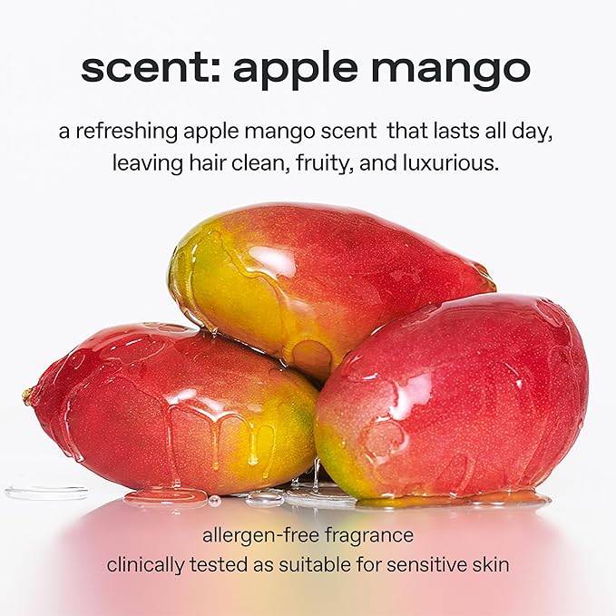 glow mini apple mango treatment hair mask | silicone‑free, non‑comedogenic formulation for scalp & hair | intensive moisture & smoothing for brittle | rich tropical apple‑mango scent | 1.7 fl oz
