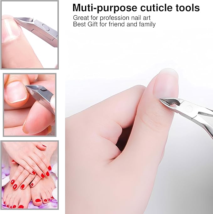 UM Supplies Cuticle Trimmer | Hangnail Remover | Extremely Sharp | Professional Cuticle Nippers | Stainless Steel | Cuticle clippers | Pedicure Manicure Tool (Jaw 12) 4mm