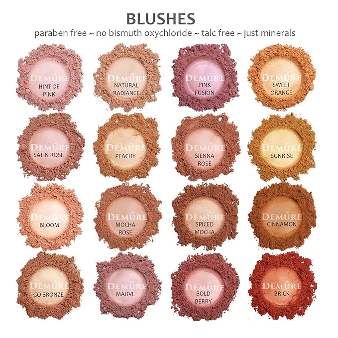 Demure Mineral Blush Makeup (Go Bronze), Loose Powder, Professional Quality, Cruelty Free Powder By Demure