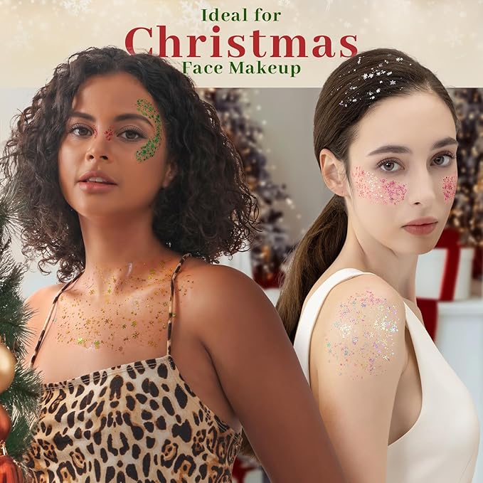 Teenitor Body Glitter Face Glitter Gel, 6 Colors Glitter Makeup for Kids, Face Paint for Women, Concerts Rave Accessories