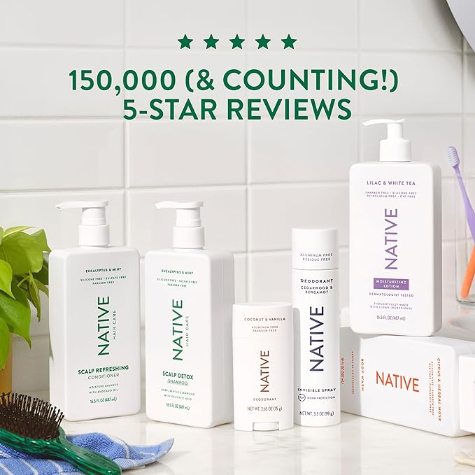 Native Body Lotion Contains Naturally Derived Plant-Based Moisturizers for Women and Men | Restores Dry Skin, Eucalyptus & Mint, 16.5 fl oz