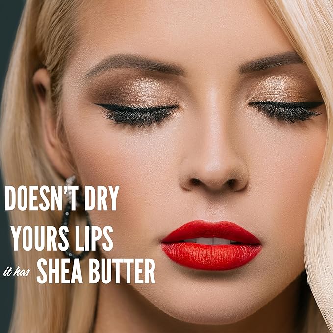 Mynena Warm Fiery Orange Red Matte Liquid Lipstick | Long-Lasting Comfort | Smudge-Proof Transfer-Resistant | Full Coverage Non-Drying | Vegan & Cruelty-Free | All-Day Wear Lip Colors | Glory